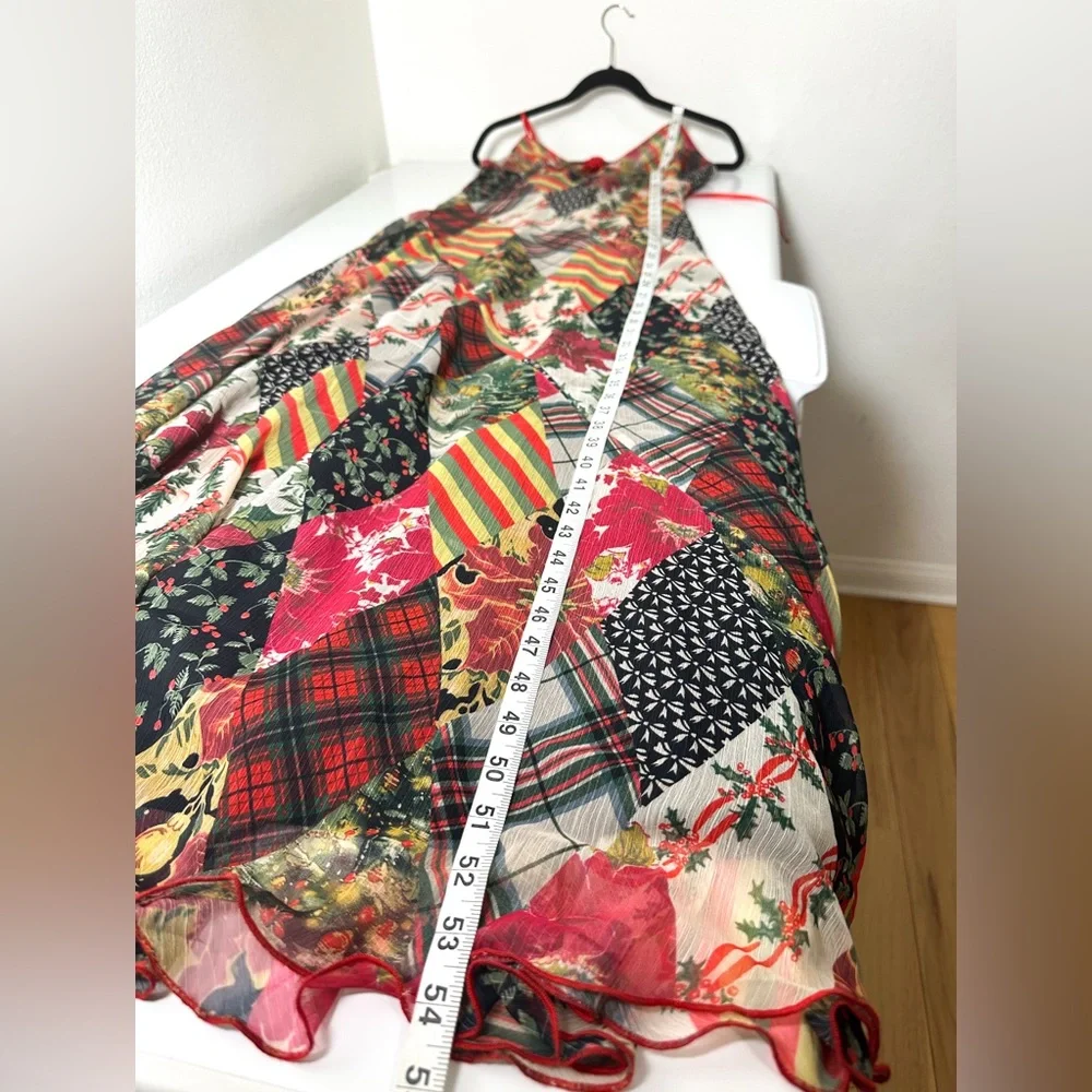 Free People ‘Tis The Season Patchwork Maxi Dress size 10 NWT